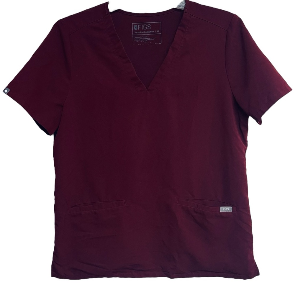 FIGS Scrub Top FW1100 Casma Merlot Size Medium